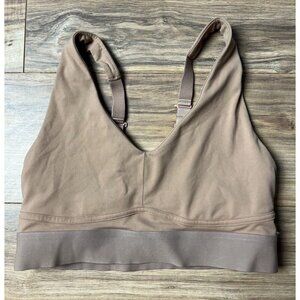 Fabletics All Day Every Day Bra Adjustable Stretch No Cups Brown Tan Women’s